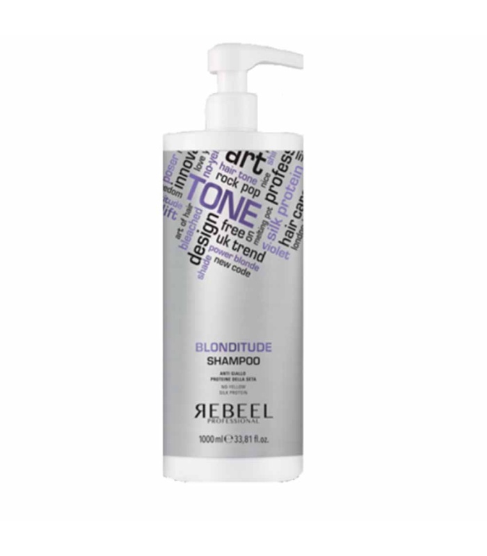 شامپوی ضد زردی موهای بلوند و دکلره شده ریبیل (Rebeel)حجم 1000میلی لیتر