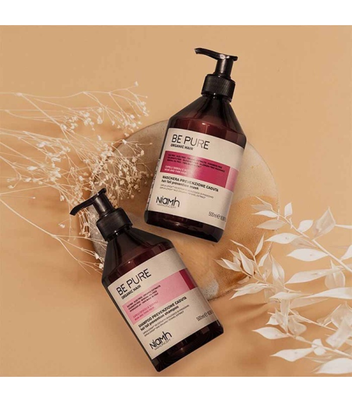 شامپو ضد ریزش بدون سولفات مخصوص موهای ضعیف بی پیور (BePure)مدلScalp Defence حجم 500 میلی لیتر