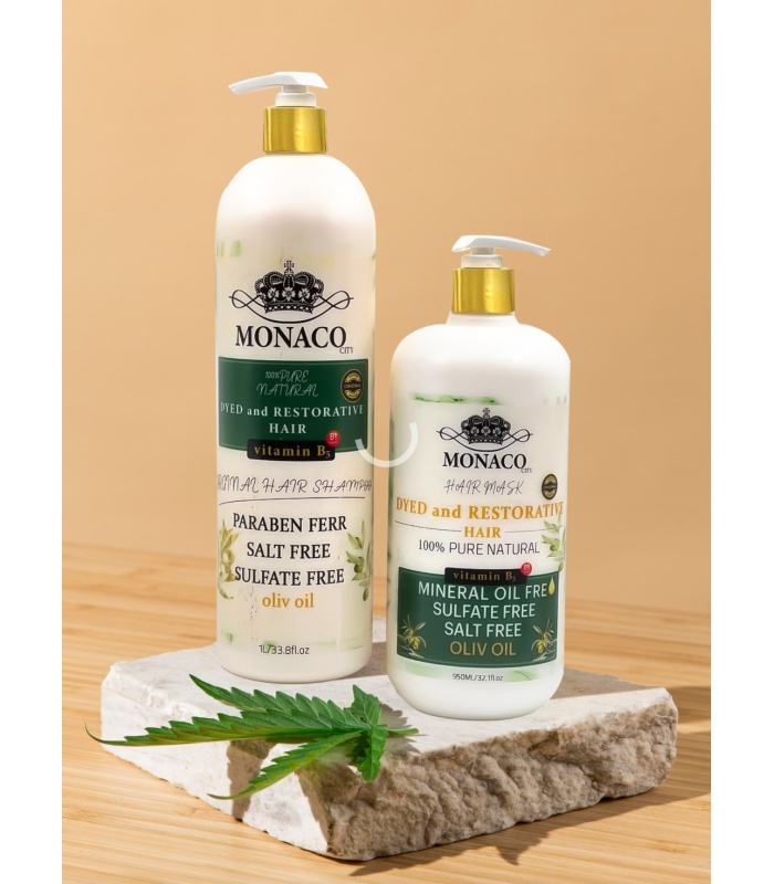 شامپو ضدریزش واحیا کننده موهای خشک بدون سولفات موناکو (Monaco) 1000 میلی لیتر