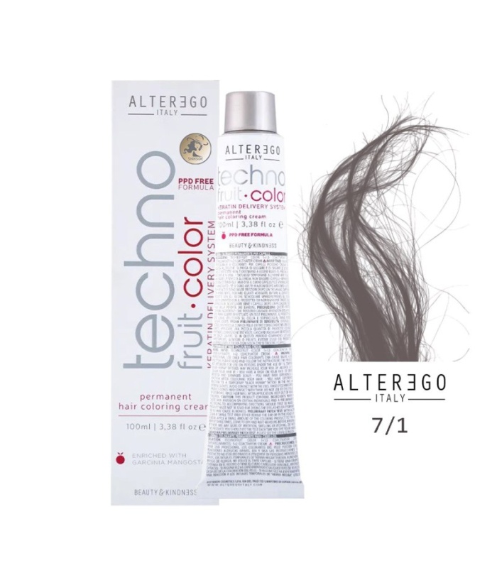 رنگ مو تکنو آلترگو ۷.۱ بلوند دودی طبیعی( Alterego Techno)