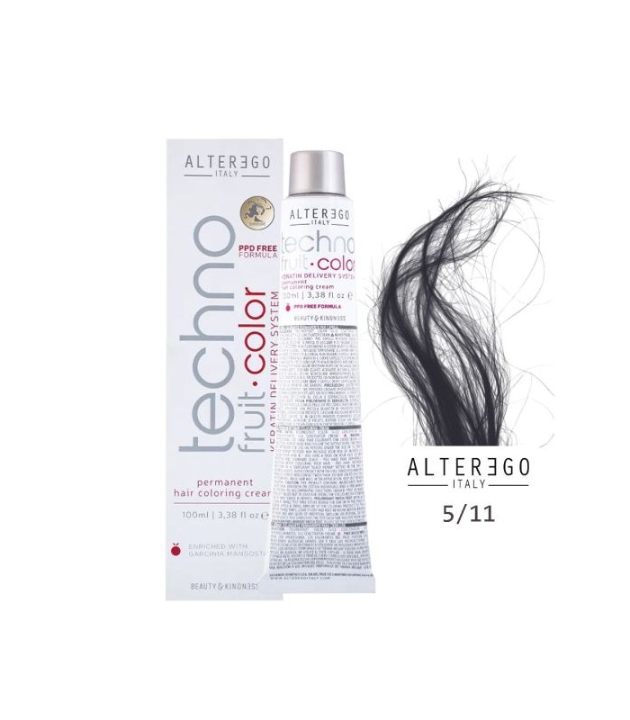 رنگ مو تکنو آلترگو 5.11 خاکستری بلوطی(بژ) خیلی روشن (Alterego Techno)