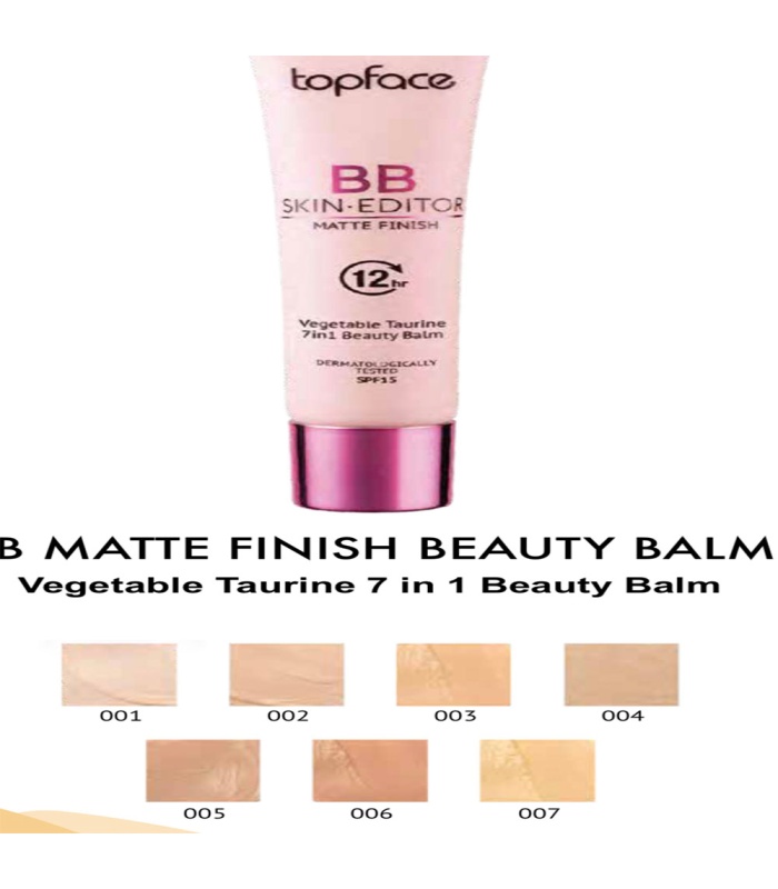 بی بی کرم تاپ فیس (topface)مدل skin editor matteشماره 003 حجم 30 میلی لیتر