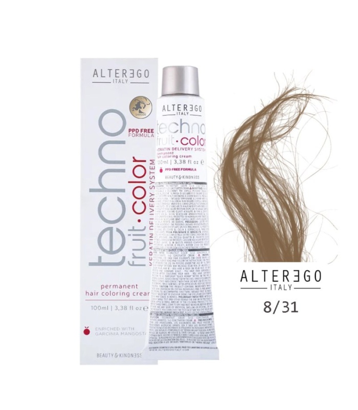 رنگ مو تکنو آلترگو 8.31 بلوند طلایی دودی روشن(Alterego Techo)