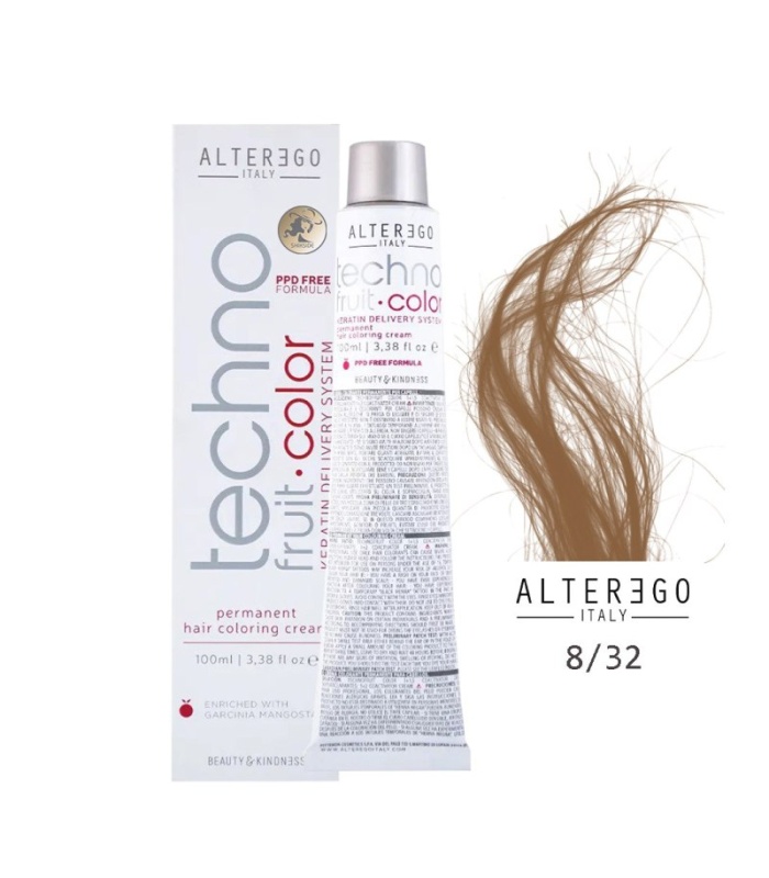 رنگ مو تکنو آلترگو 8.32 بلوند طلایی آی ریش روشن (Alterego Techno)