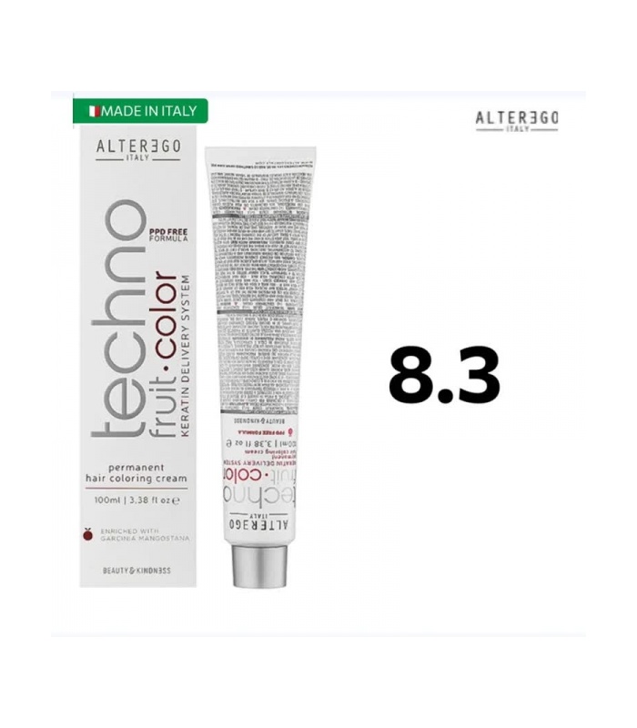 رنگ مو تکنو آلترگو 8.3 بلوند طلایی روشن (Alterego Techno)