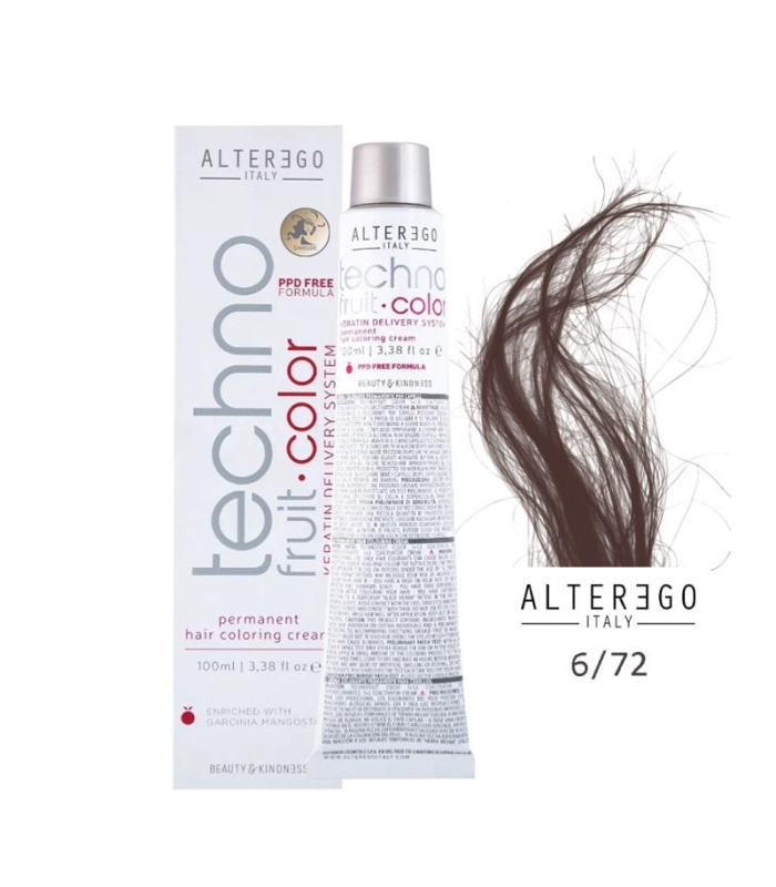 رنگ مو تکنو آلترگو 6.72 بلوند قهوه‌ای آی ریش تیره (Alterego Techno)