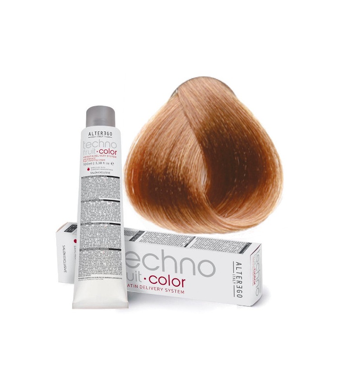 رنگ مو تکنو آلترگو 8.43 بلوند مسی طلایی روشن Alterego Techno