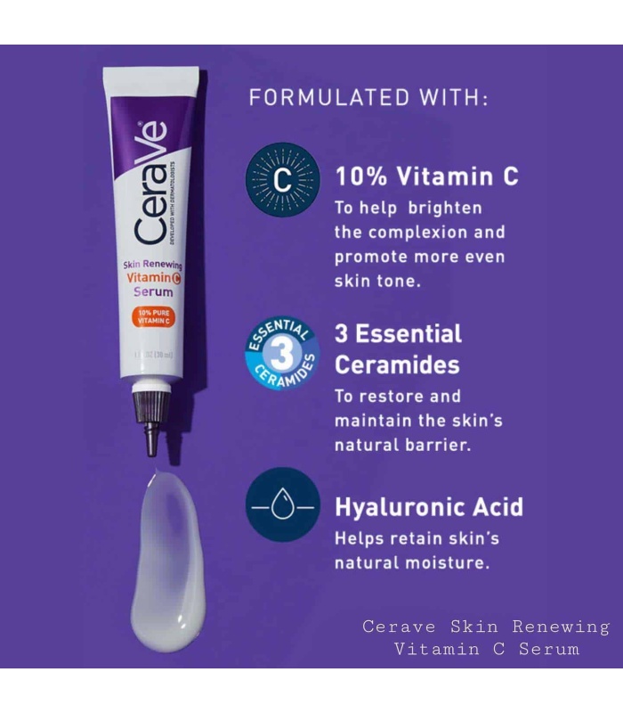 سرم ویتامین سی سراوی CeraVe مدل Skin Renewing حجم ۳۰ میلی لیتر