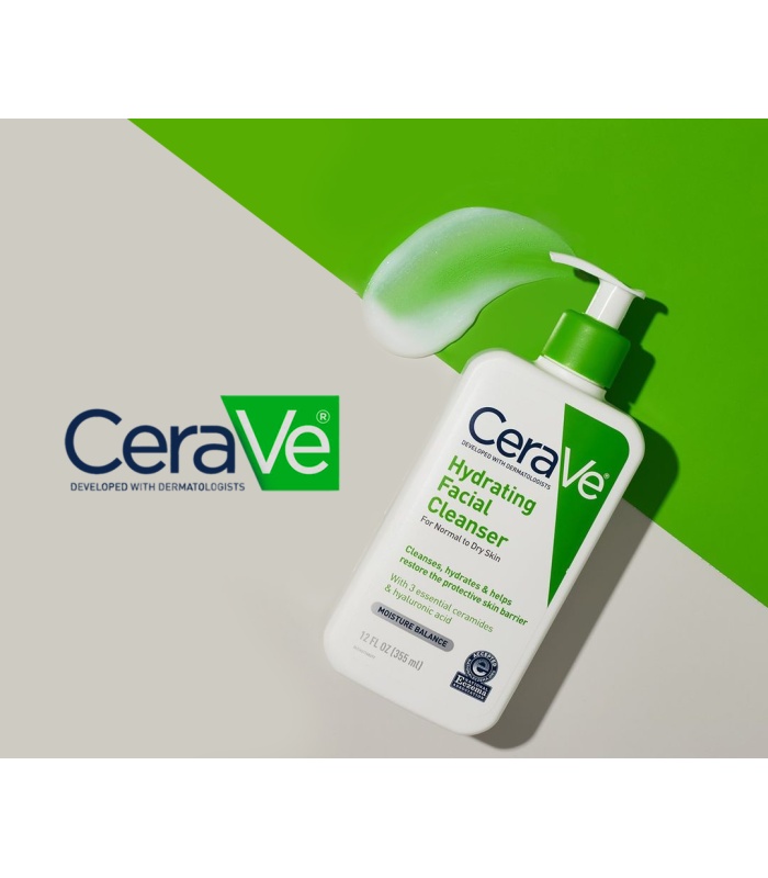 ژل شستشو و آبرسان مخصوص پوست نرمال و خشک سراوی (Cerave) حجم 236 میلی لیتر