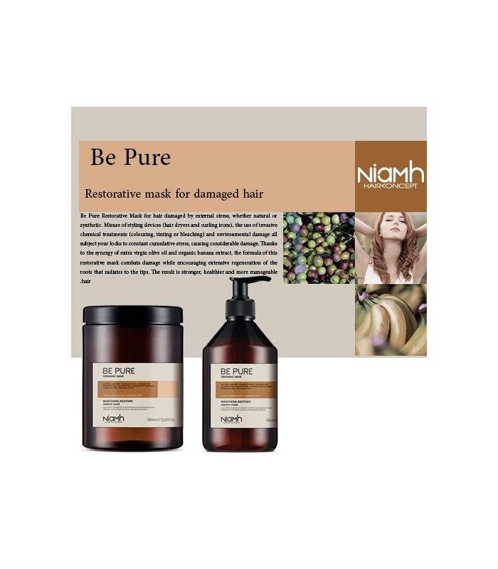 ماسک مو بی پیور (BePure) احیاء کننده بدون سولفات حجم 500 میلی لیتر