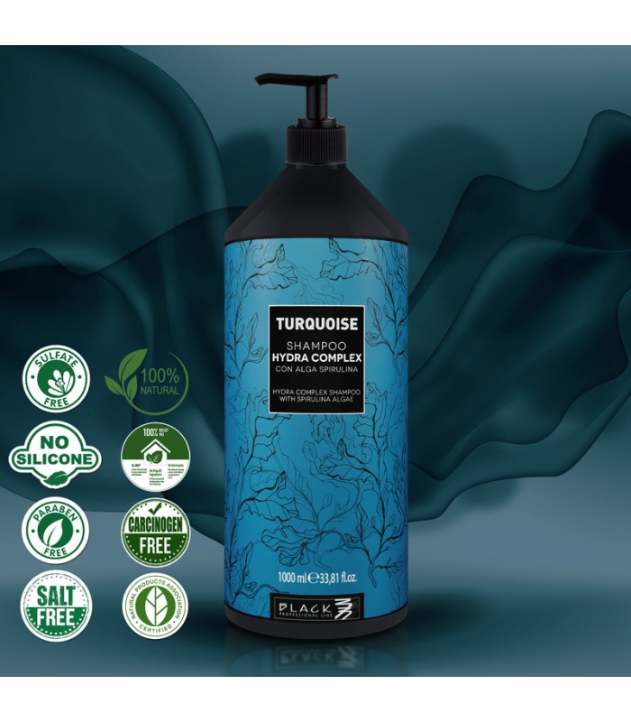 شامپو آبرسان مو بلک پروفشنال مدل Black Professional Turquoise حجم 1000میلی لیتر