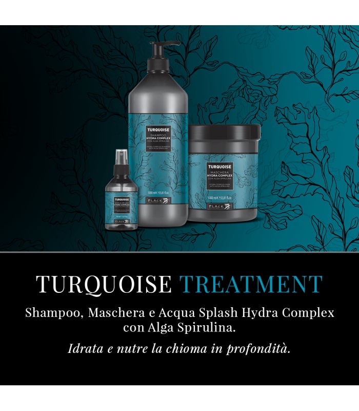 شامپو آبرسان مو بلک پروفشنال مدل Black Professional Turquoise حجم 1000میلی لیتر