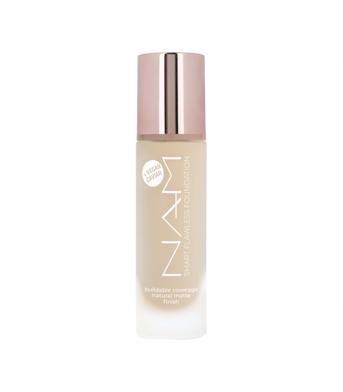 کرم پودر نام مناسب پوست چرب شماره04 (Nam Smart Flawless Foundation 04w Almond)