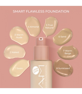 کرم پودر نام مناسب پوست چرب شماره04 (Nam Smart Flawless Foundation 04w Almond)