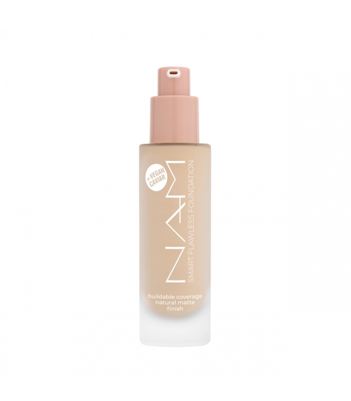 کرم پودر نام مناسب پوست چرب شماره04 (Nam Smart Flawless Foundation 04w Almond)